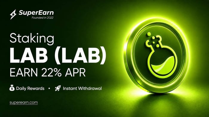Staking LAB (LAB) tokens with 22% APR on SuperEarn