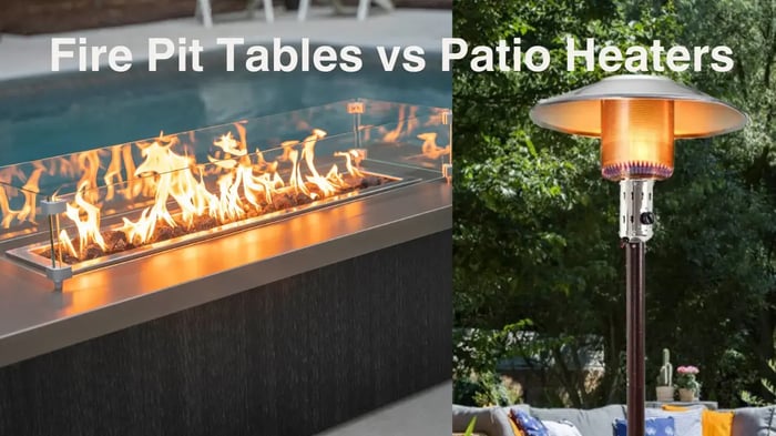 fire pit table vs patio heater comparison