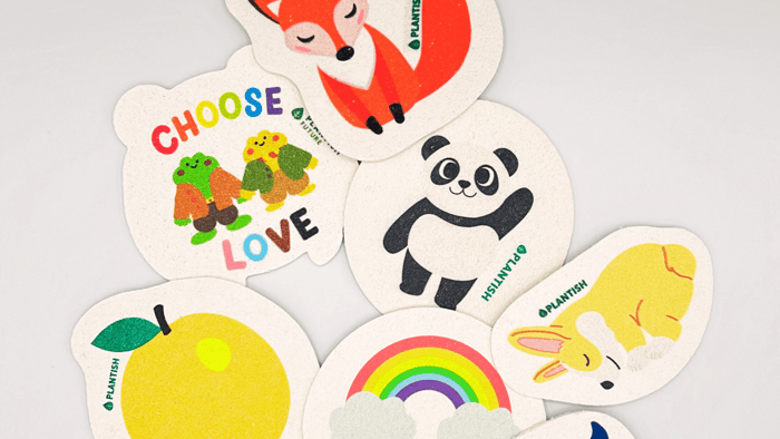 Eco friendly sponge made from natural materials, a plastic free alternative for sustainable cleaning.