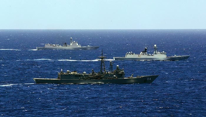 Australian & Chinese Forces Rendezvous off Queensland