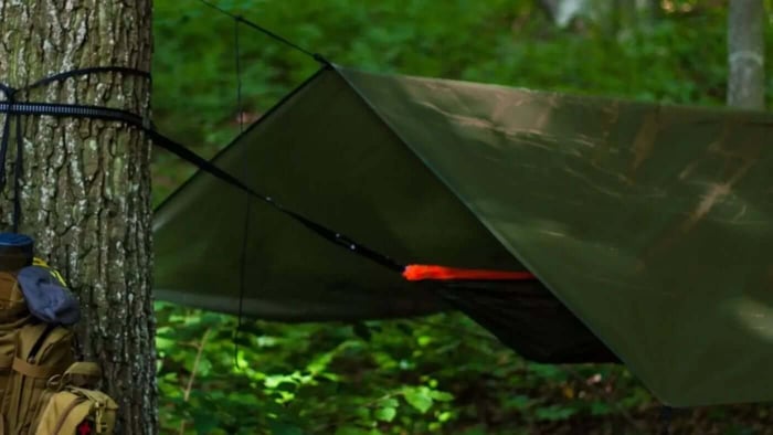 A Contact Gear Australia Hoochie set up in a forest