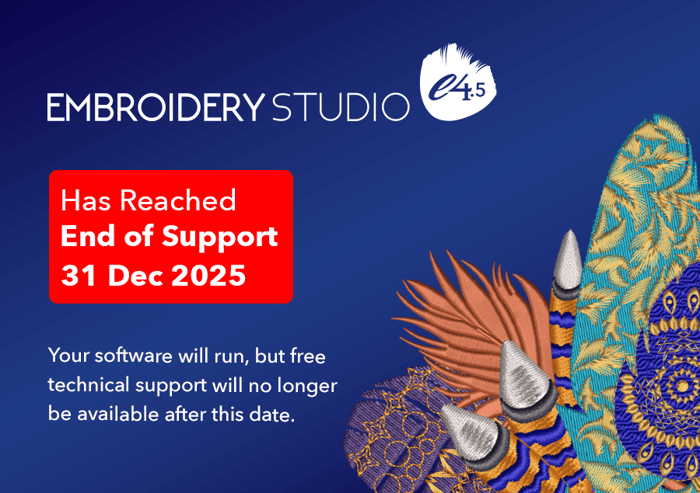EmbroideryStudio e4.5 End of Support