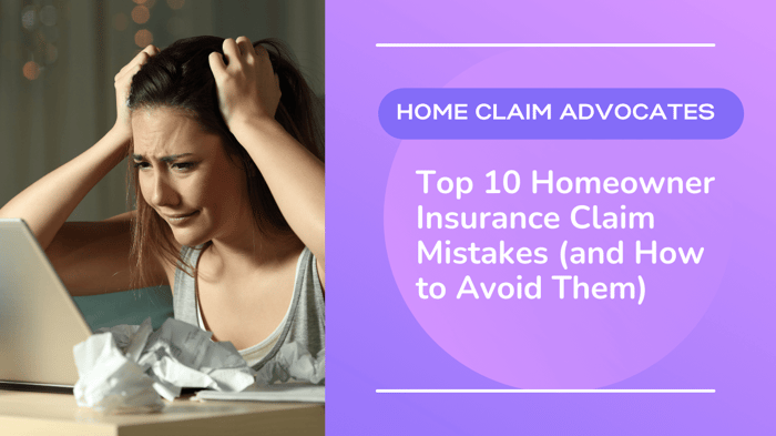 Top 10 Homeowner Insurance Claim Mistakes