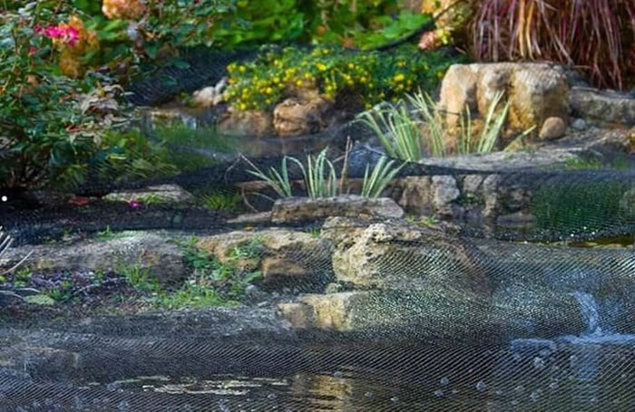 Net covering pond