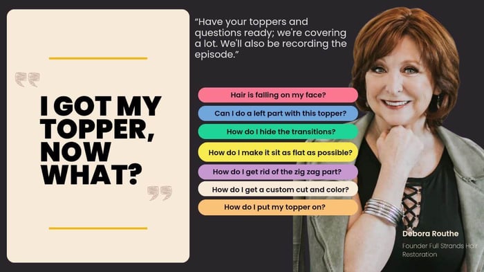 Hair topper care tips from Deborah