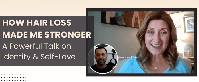 Image of Sondra Dubas, symbolizing strength and growth through her hair loss experience.