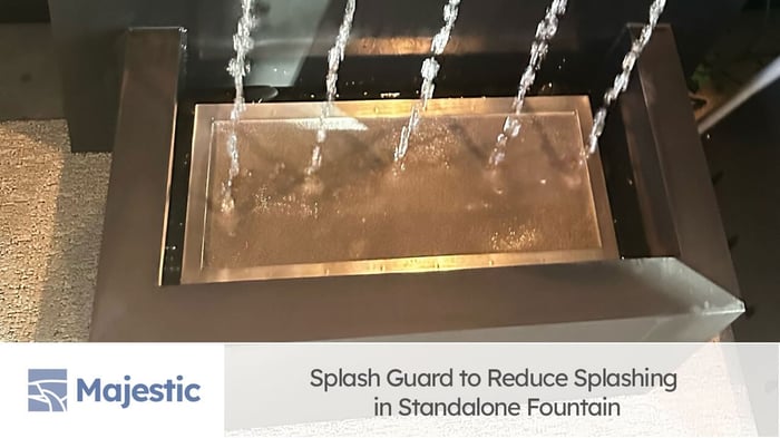 Bryan's Patio/Standalone Fountain with a Splash Guard to Reduce Water Loss!
