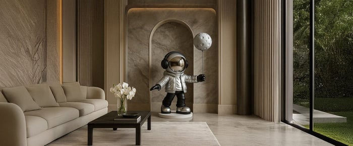 From Desk to Floor: Choosing the Right Size Astronaut Sculptures for Every Space