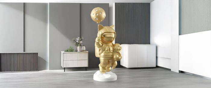 Luxury Launch: Gold-Plated Astronaut Sculptures for High-End Collectors