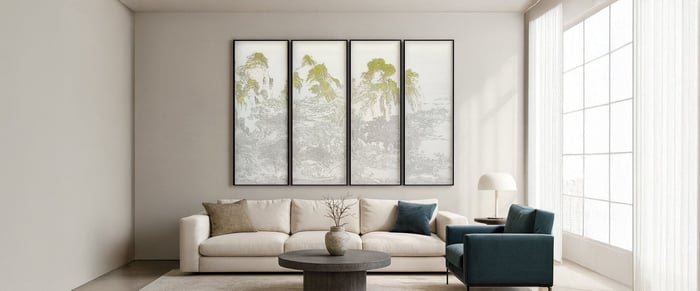 How to Choose the Perfect Silk Art for Your Living Room: Size, Style & Silk Canvas Tips
