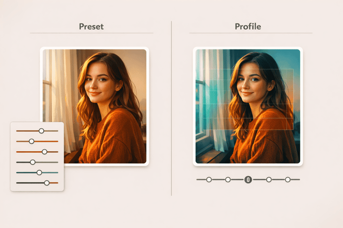 Lightroom Presets vs Profiles: Key Differences