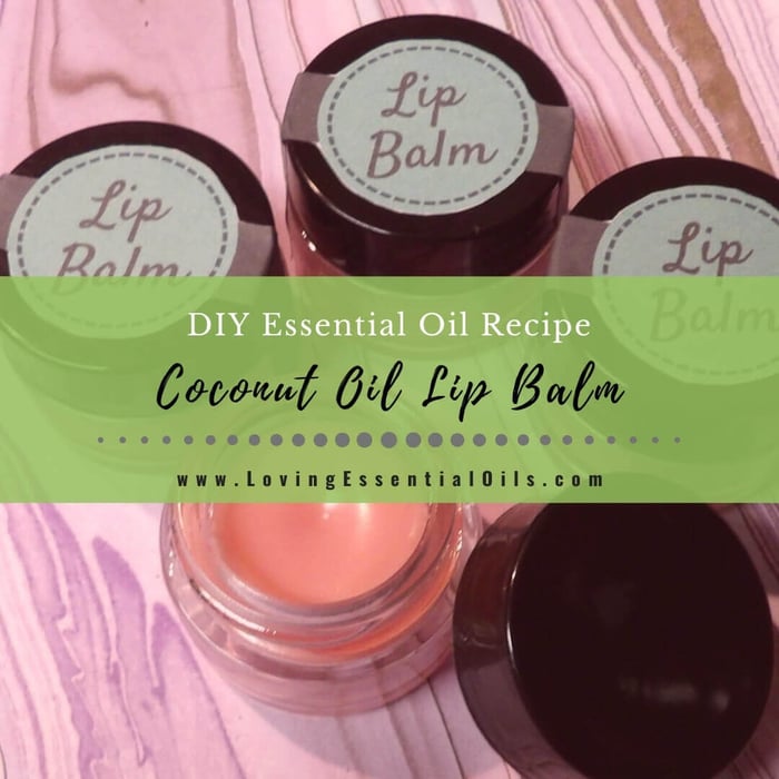 Coconut Oil Lip Balm with Essential Oils Recipe and Labels