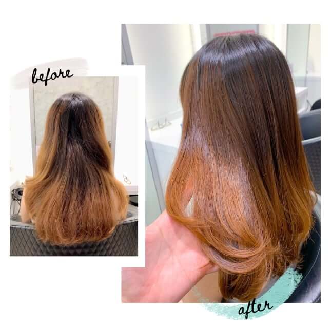 Soft Rebonding + Anti-Frizz Treatment = Silky Perfection