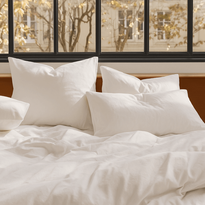 Wool Comforter and Organic Cotton Sheets