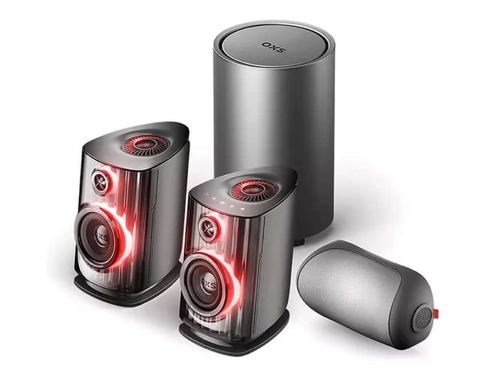 OXS Thunder Duo: 3.1.2 Desktop Speaker System for Dolby Atmos Gaming Sound