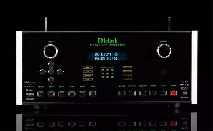 McIntosh MX124 AV Processor: Dirac Support and Four Subwoofer Outputs for Epic Home Theaters