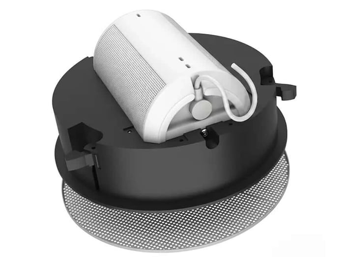 Flexson Ceiling Mount Hides Sonos Speakers for Sleek Audio Setup