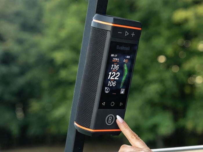Bushnell’s New GPS Speaker Brings Touchscreen Smarts and Real-Time Golf Course Insights
