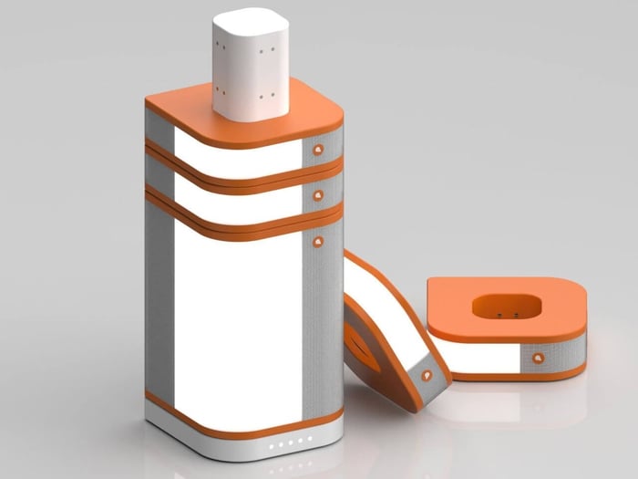 Vervain Concept Speaker System: Modular Audio Designed for Earthquake Safety