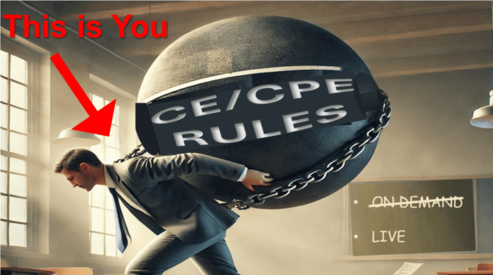Live CPA/PFS CPE And CFP CE Favored By Outdated Regulations