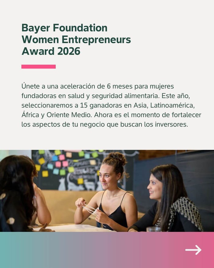 Premio Bayer Foundation Women Entrepreneurs Award