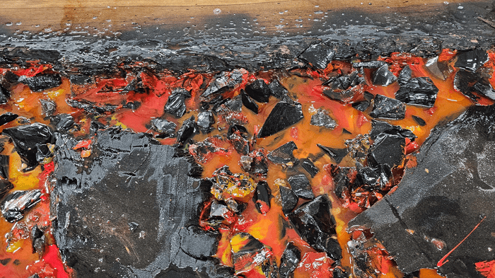 How To Make Lava Epoxy Effect