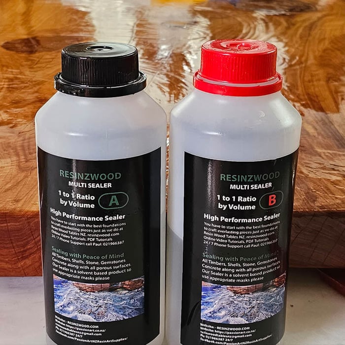 multi sealer resinzwood table