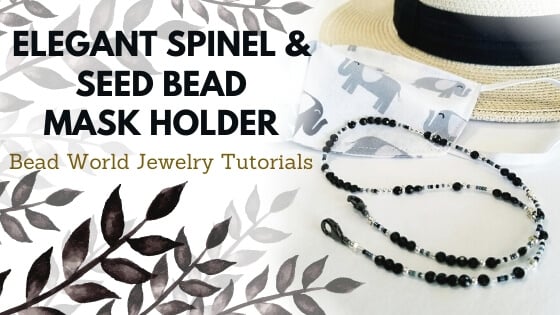 ​“Elegant Spinel & Seed Bead” Mask Holder