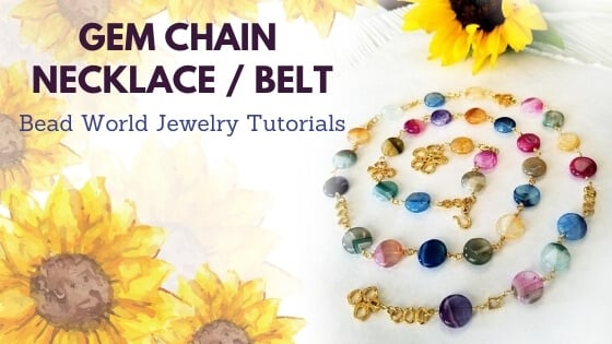 Magic Garden Jewel Tone Gem Chain Necklace/Belt