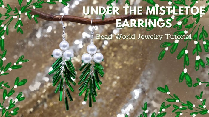 Under the Mistletoe Earrings - Christmas Tutorial