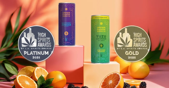 Upstate Elevator THC Drinks win platinum and gold at the High Spirit Awards