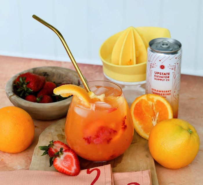 Strawberry Sunrise THC Mocktail