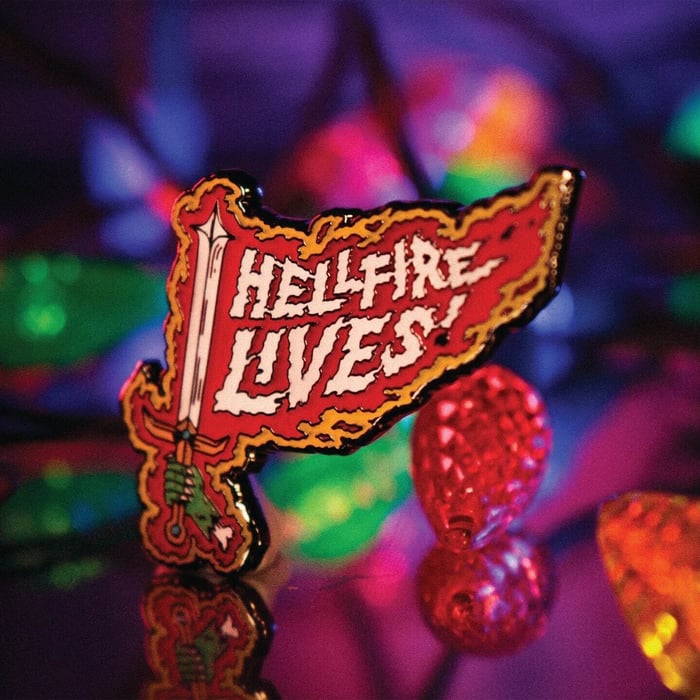 Stranger Things Hellfire pin available from Just Geek