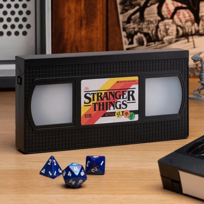 Stranger Things VHS logo light available from Just Geek