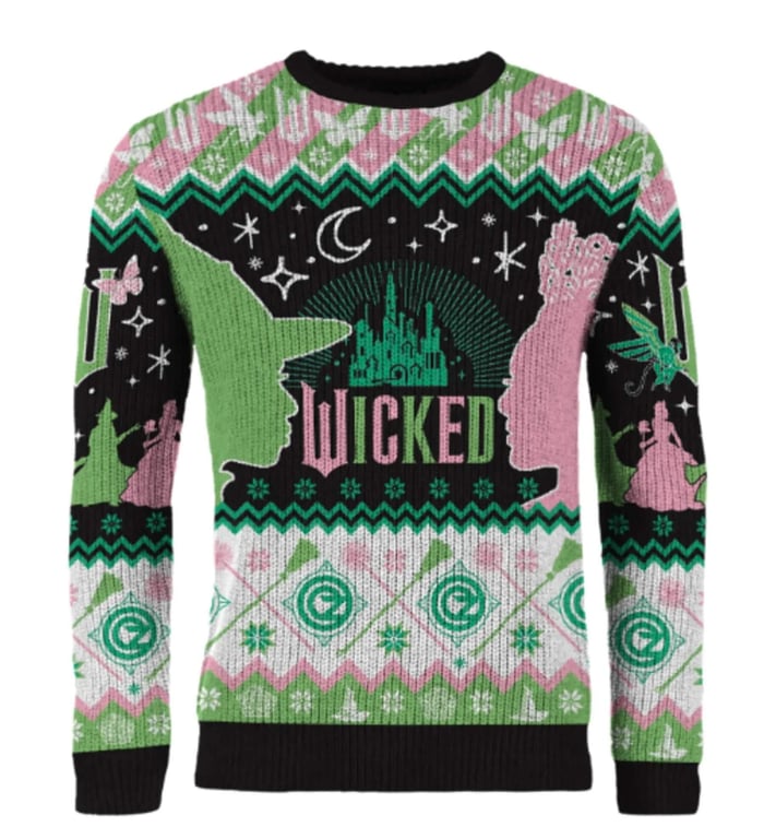 Wicked machine-knitted christmas jumper available from Just Geek