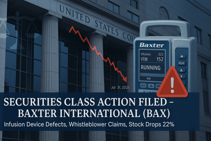 Baxter International, Inc. (BAX) Securities Class Action Lawsuit Filed [October 23, 2025]