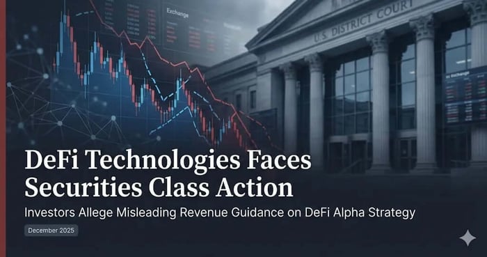 DeFi Technologies Inc. (DEFT) Securities Class Action Lawsuit Update [December 8, 2025]