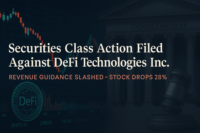 DeFi Technologies Inc. (DEFT) Securities Class Action Lawsuit Filed [December 5, 2025]