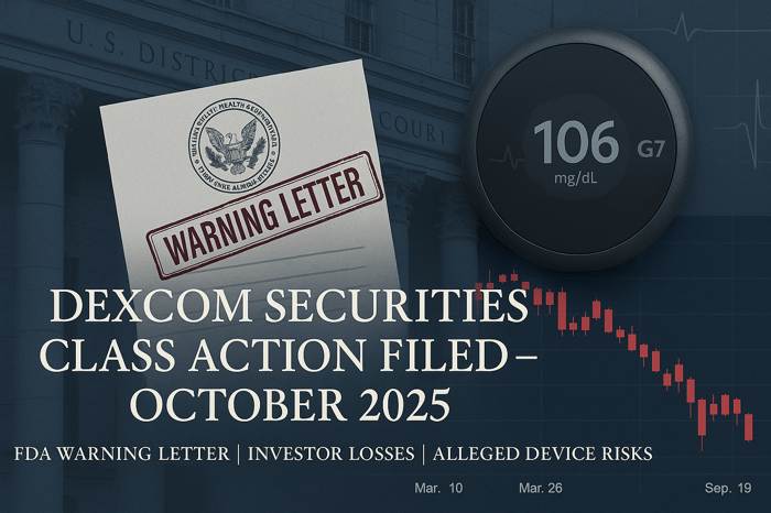 Dexcom, Inc. (DXCM) Securities Class Action Lawsuit Filed [November 5, 2025]