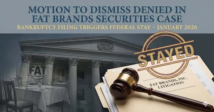 Federal Judge Denies Motion to Dismiss Securities Fraud Claims Against FAT Brands, Inc.