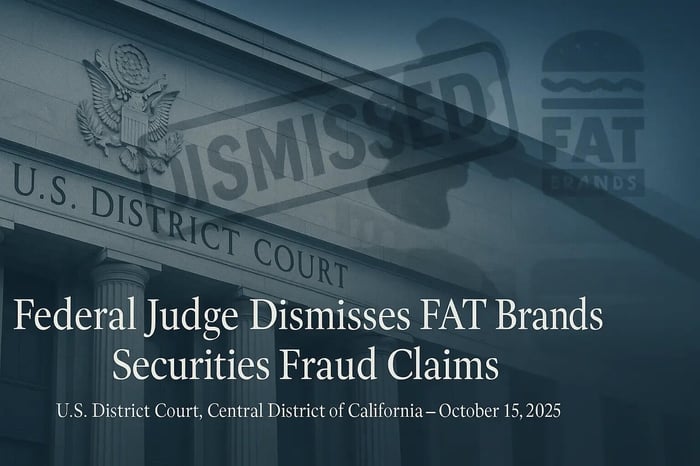 Federal Judge Dismisses Securities Fraud Claims Against Fat Brands Inc.