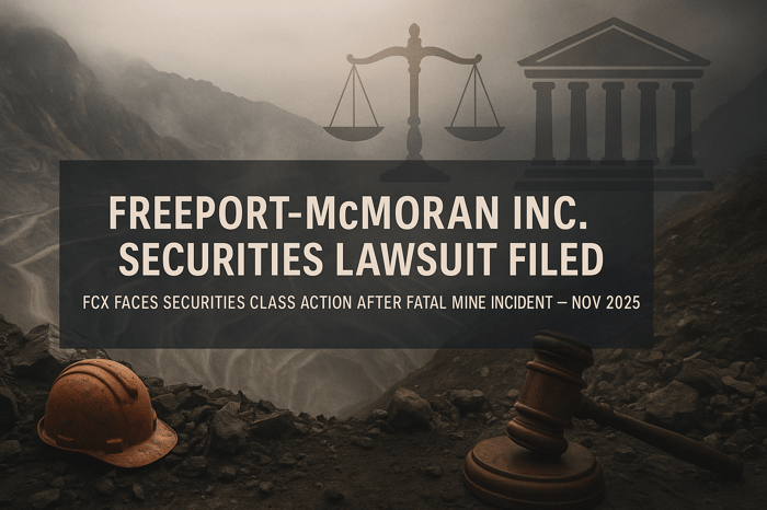 Freeport-McMoRan Inc. (FCX) Securities Class Action Lawsuit Filed [November 19, 2025]
