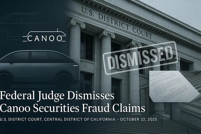 Federal Judge Dismisses Securities Fraud Claims Against Canoo Inc.