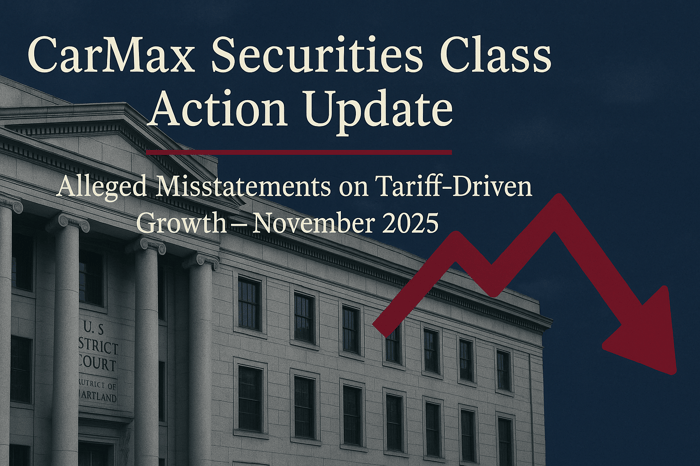 CarMax, Inc. (KMX) Securities Class Action Update [November 12, 2025]