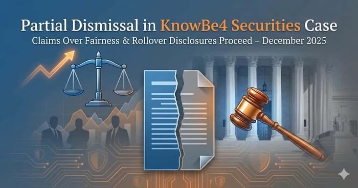 Federal Judge Partially Dismisses Securities Fraud Claims Against KnowBe4, Inc.