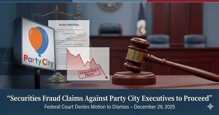 Federal Judge Allows Securities Fraud Claims Against Party City Executives