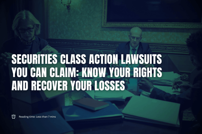Securities Class Action Lawsuits You Can Claim: Know Your Rights and Recover Your Losses