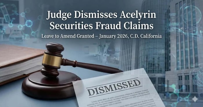 Federal Judge Dismisses Securities Fraud Claims Against Acelyrin, Inc.
