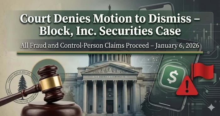 Federal Judge Denies Motion to Dismiss in Securities Fraud Case Against Block, Inc.