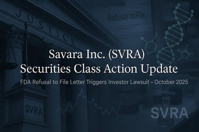 Savara Inc. (SVRA) Securities Class Action Lawsuit Filed [October 13, 2025]